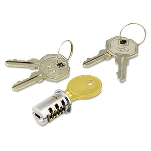 Alera KC501111 Lock Core for Metal Mobile Pedestals- Chrome